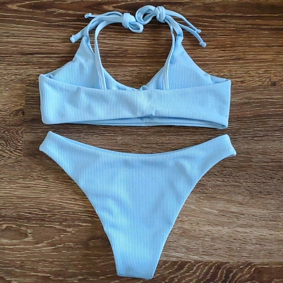 Tie Shoulder Bralette & Cheeky Swimwear 2 PieceSet - Picture 2 of 7